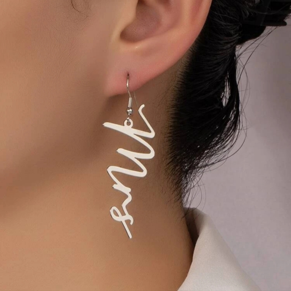 Mrs bridal earrings